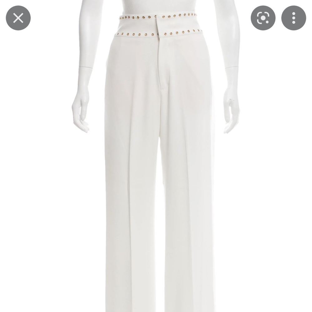 10 Crosby Derek Lam White High-Waisted Trousers
